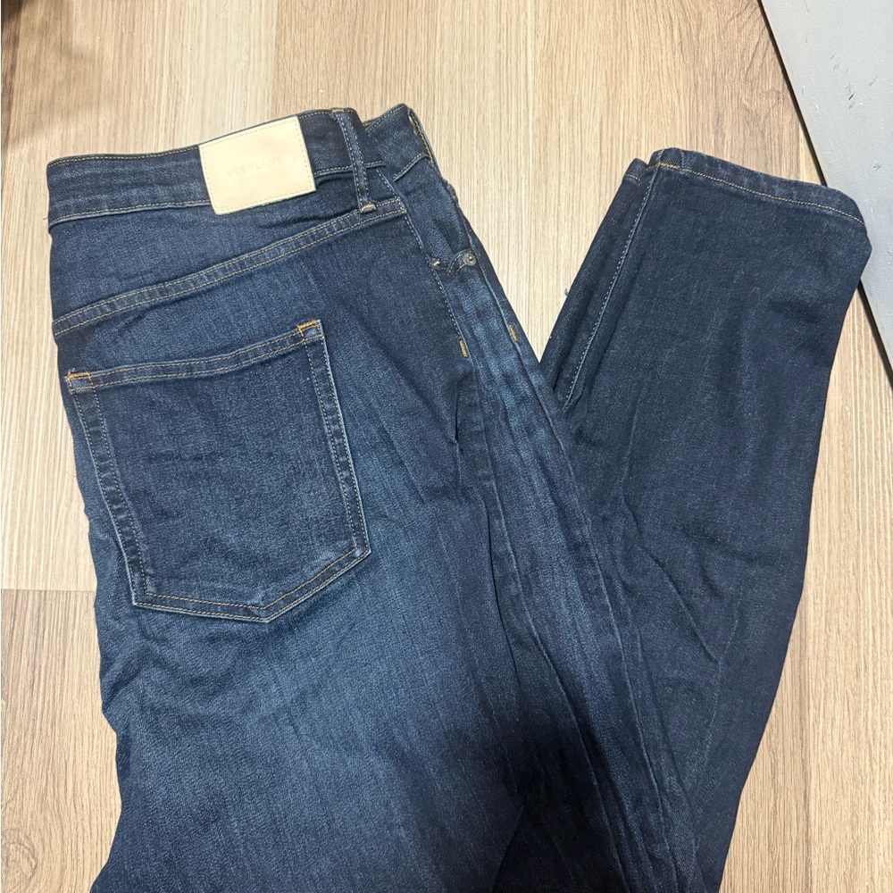 Everlane Dark Blue Curvy High Rise Skinny Jean